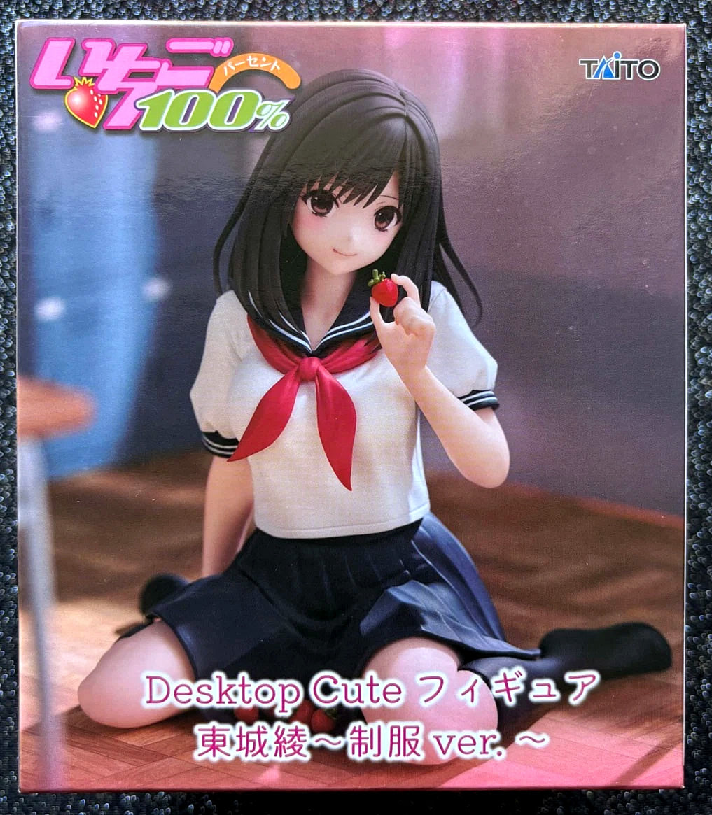 Aya Tojo (School Uniform Ver.) Desktop Cute Strawberry 100% Figure Taito
