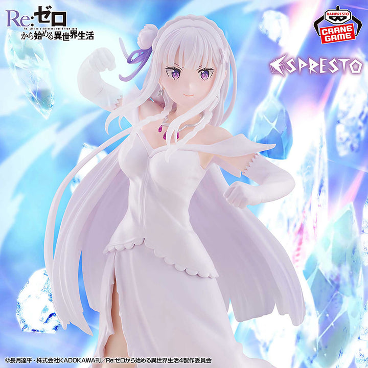 Emilia Espresto Excite Motions Re:Zero Starting Life in Another World Figure Banpresto