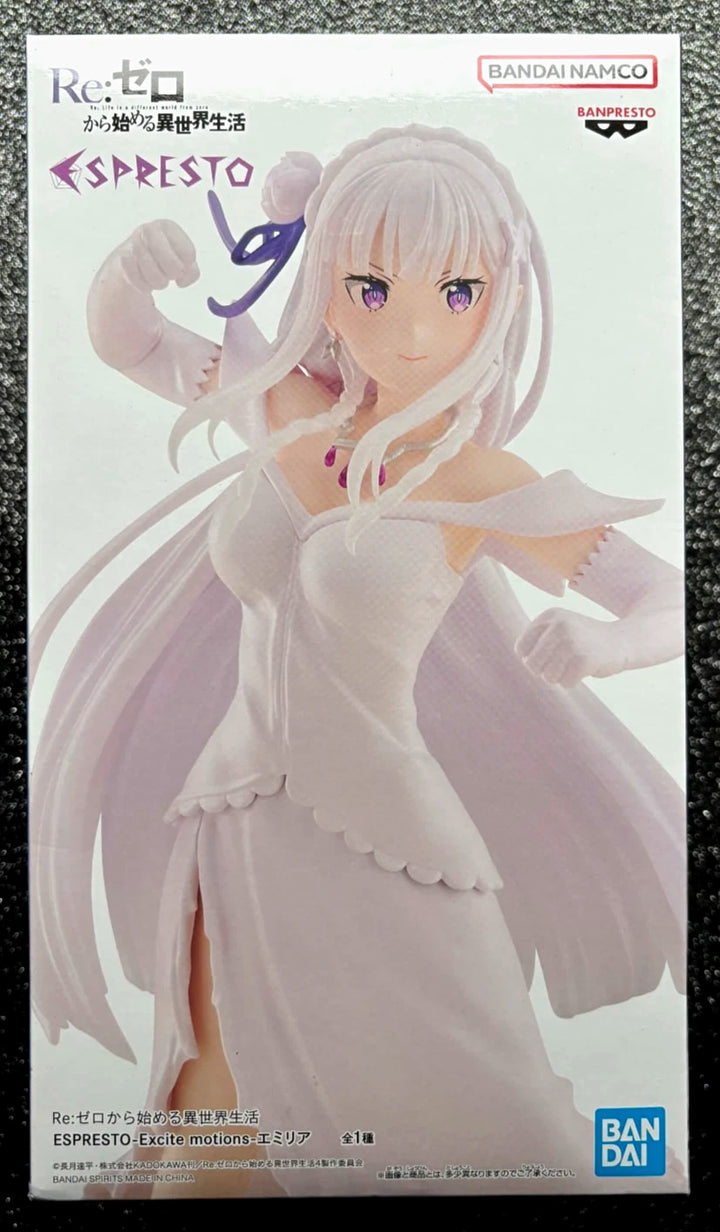 Emilia Espresto Excite Motions Re:Zero Starting Life in Another World Figure Banpresto