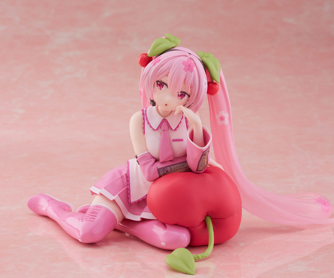 Hatsune Miku Sakura Miku (Cherry Cushion Ver.) Noodle Stopper Vocaloid Figure FuRyu