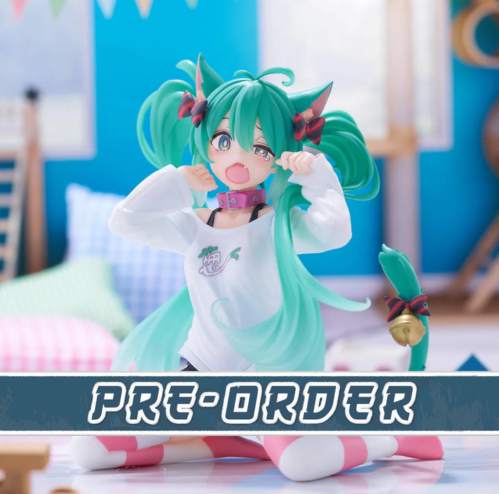 Hatsune Miku (Cat Ear T-Shirt Ver.) Desktop Cute Vocaloid Figure Taito