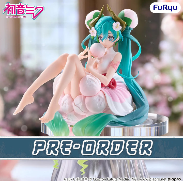 Hatsune Miku (Flower Fairy White Plum Blossom) Noodle Stopper Vocaloid Figure FuRyu