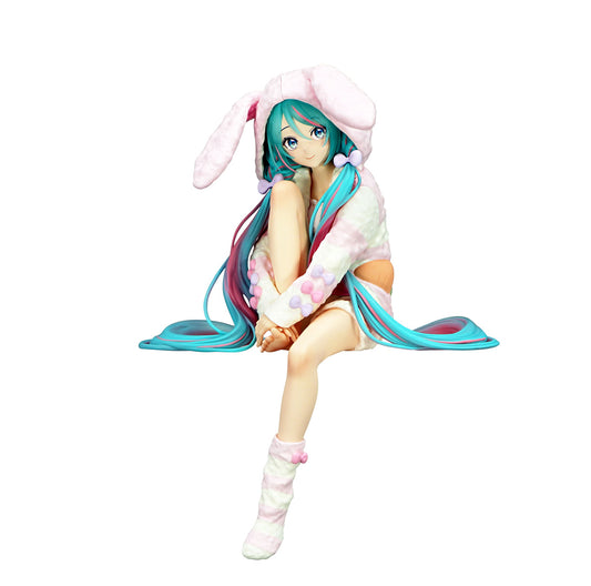 Hatsune Miku (Rabbit Ear Hood Pajama Ver.) Noodle Stopper Vocaloid Figure FuRyu