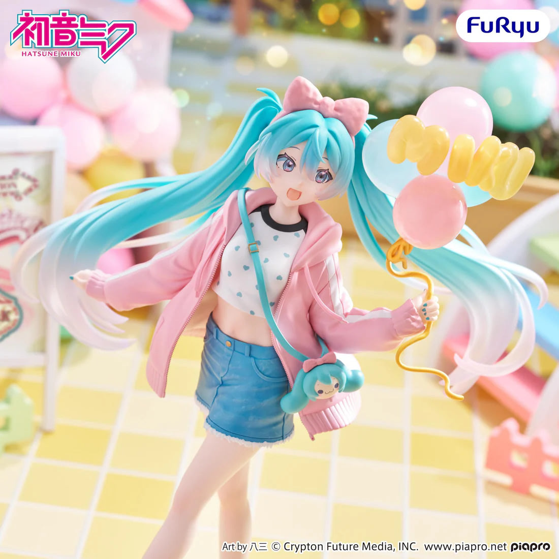Hatsune Miku (Theme Park Date Ver.) Muchute Vocaloid Figure FuRyu