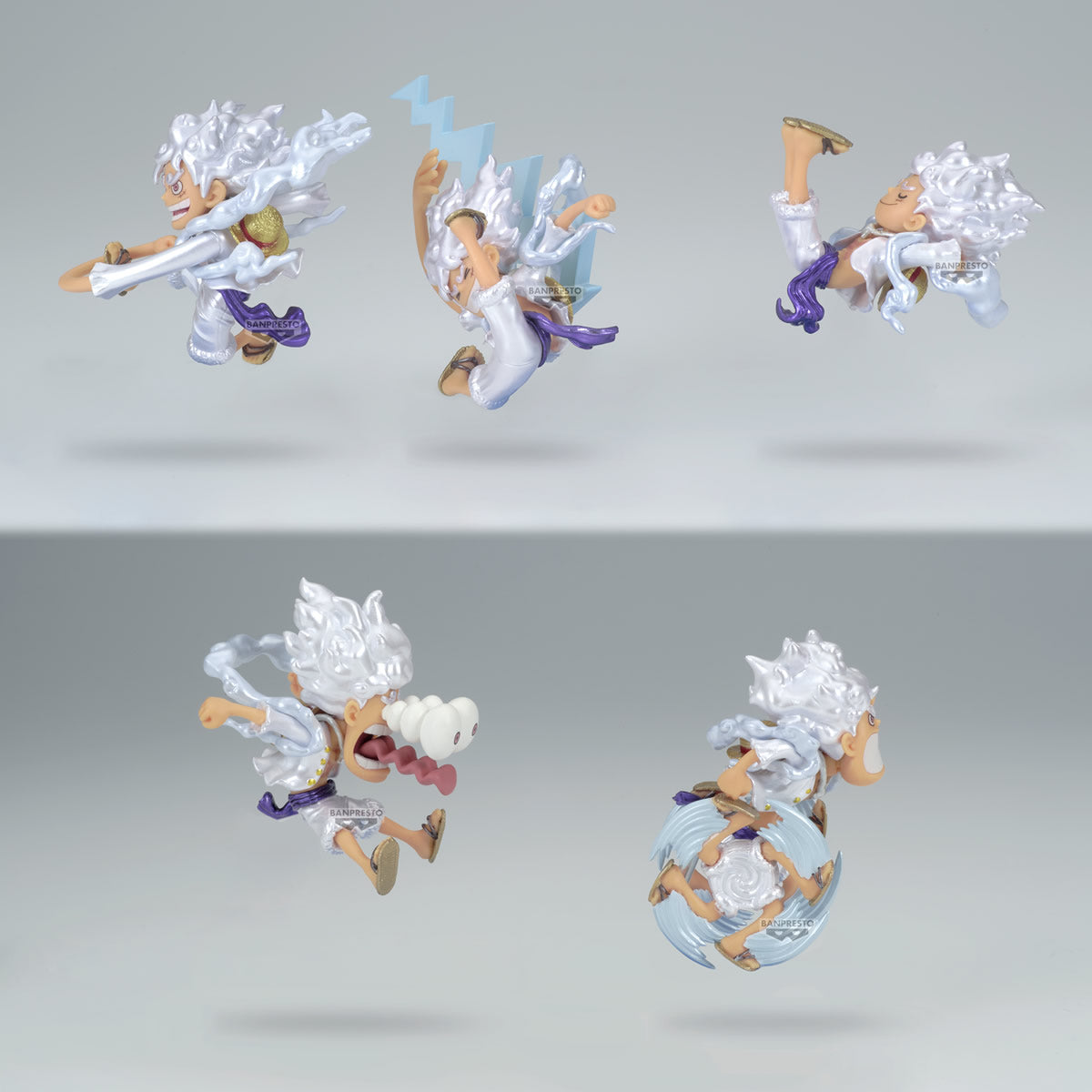 Monkey D. Luffy WCF Gear 5 Metallic World Collectable Mini-Figure Set One Piece Banpresto Bandai