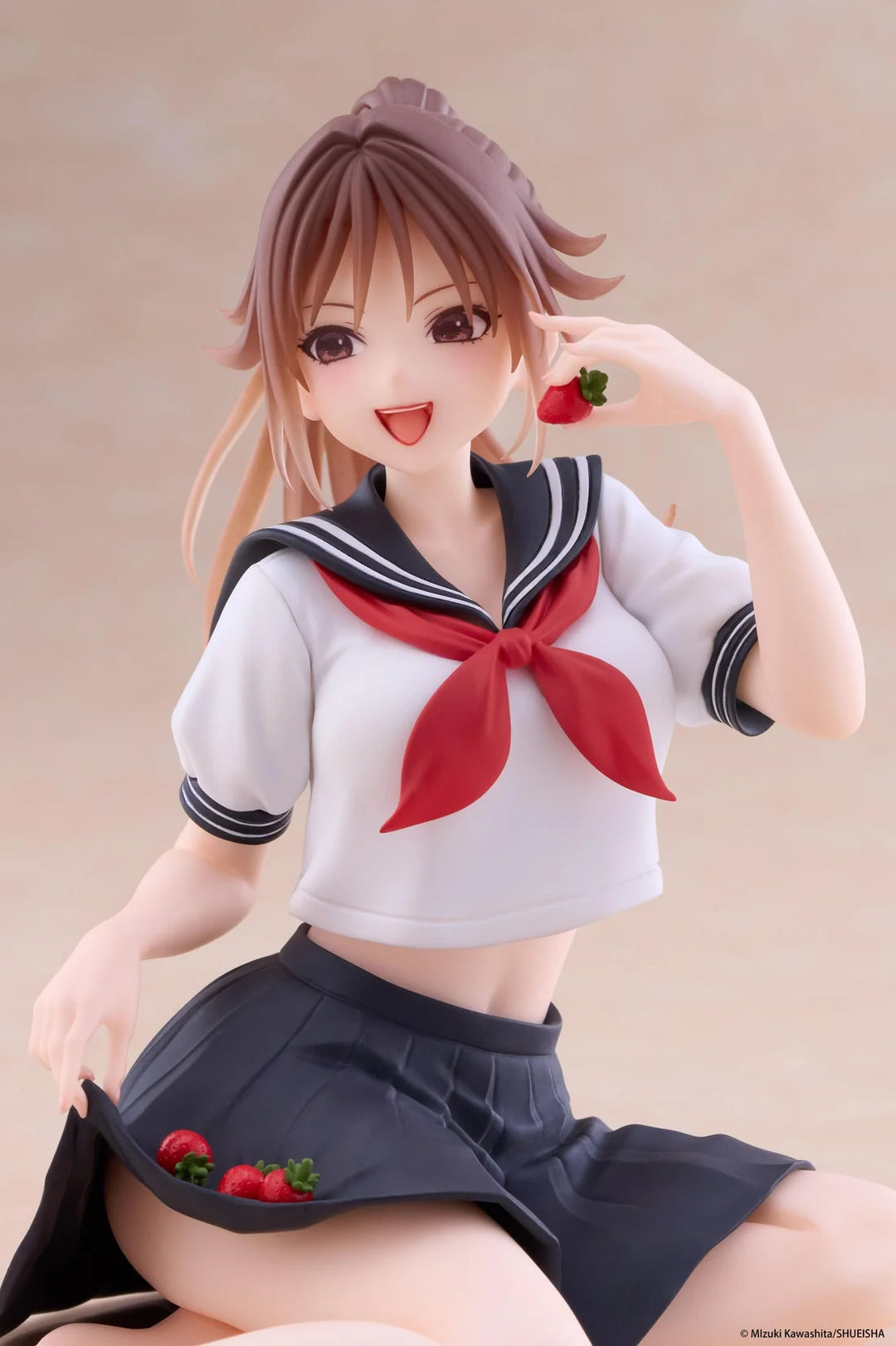 Satsuki Kitaoji (School Uniform Ver.) Desktop Cute Strawberry 100% Figure Taito