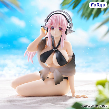 Super Sonico (Black Swimsuit Ver.) Noodle Stopper Nitroplus Figure FuRyu