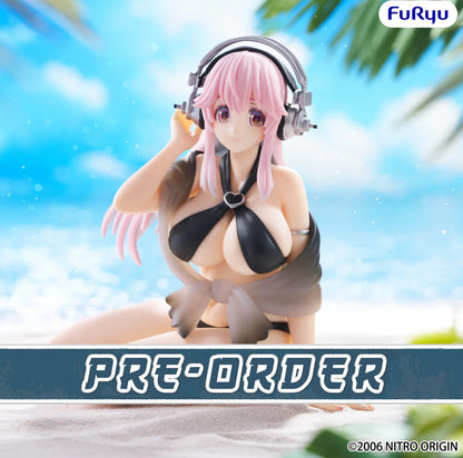Super Sonico (Black Swimsuit Ver.) Noodle Stopper Nitroplus Figure FuRyu