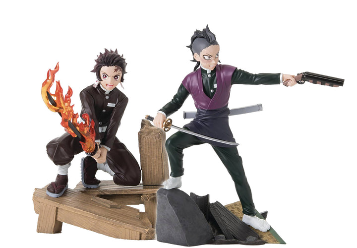 Tanjiro &amp; Genya Xross Link Swordsmith Village Arc Demon Slayer Figures Sega
